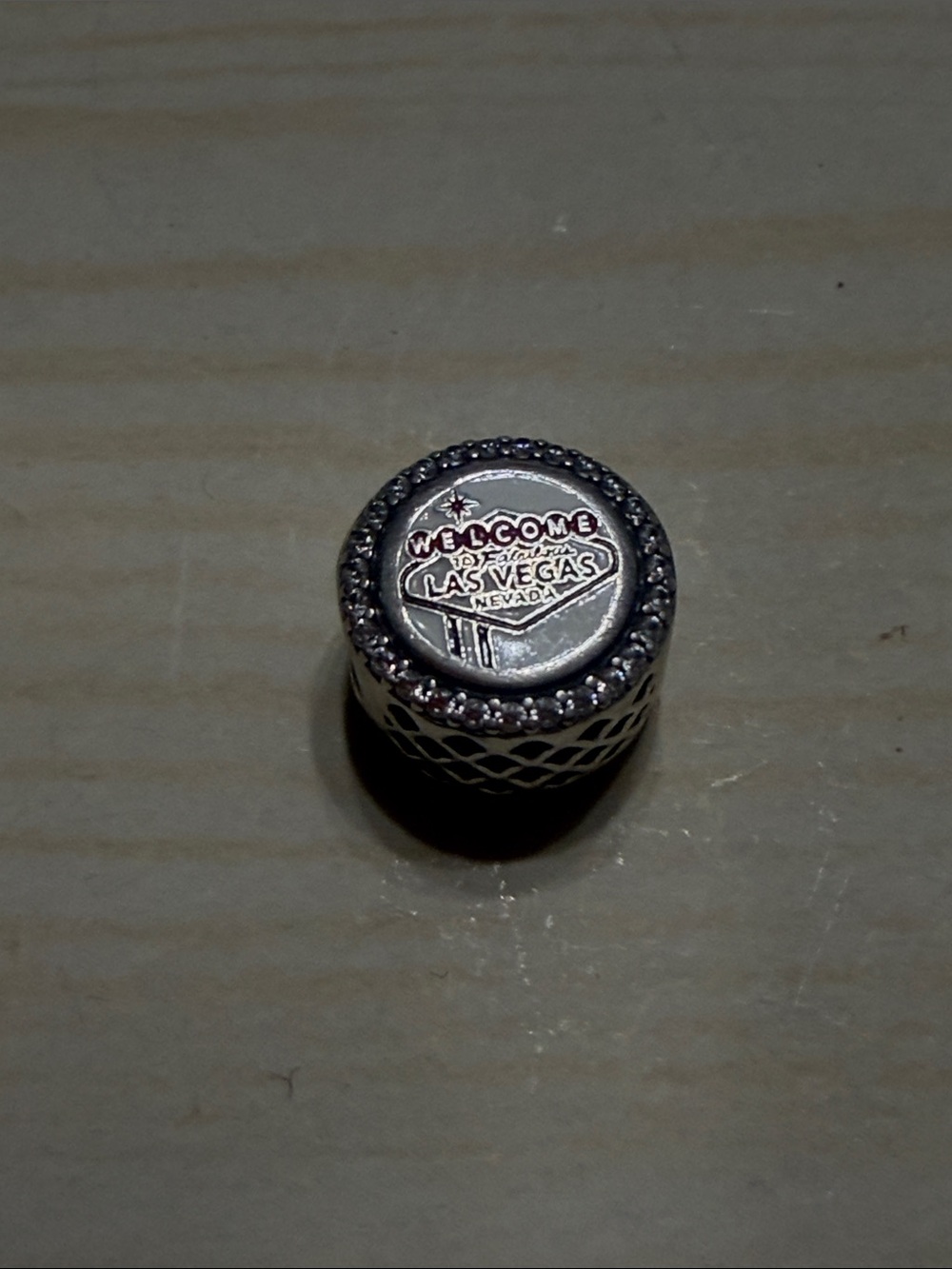 Pandora Las Vegas Sign Round Charm - Silver 925 - Picture 2 of 4
